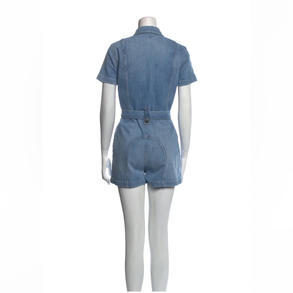Alice Olivia Denim Short Jumpsuit US Medium